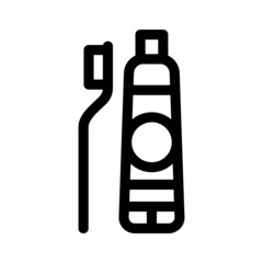 toothbrush icon or logo isolated sign symbol vector illustration - high quality black style vector icons
