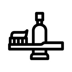 toothbrush icon or logo isolated sign symbol vector illustration - high quality black style vector icons
