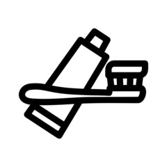 toothbrush icon or logo isolated sign symbol vector illustration - high quality black style vector icons
