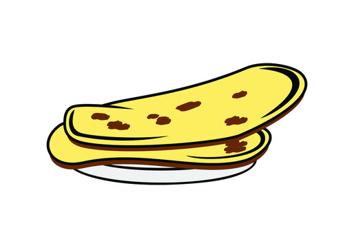 Indian prata bread design illustration vector eps format , suitable for your design needs, logo, illustration, animation, etc.
