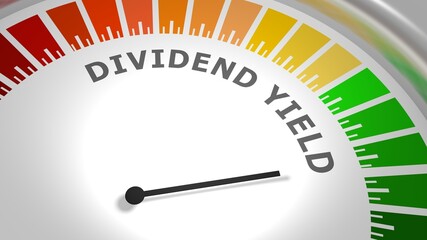 Abstract measuring device panel of dividend yield