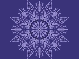 Design illustration of mandala ornamental background. Digital art illustration