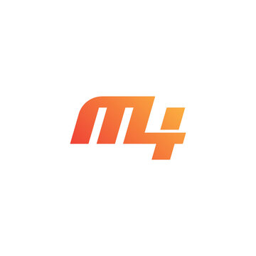 M4 Initial Letter Monogram. Company Logo Design.