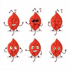 An image of hornbeam leaf dancer cartoon character enjoying the music