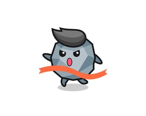 cute stone illustration is reaching the finish