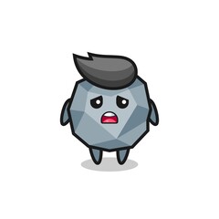 disappointed expression of the stone cartoon