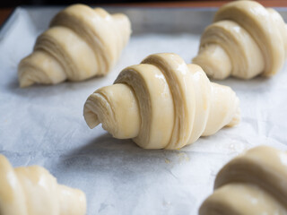 Fototapeta na wymiar croissant dough