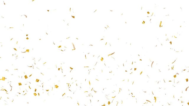 Black Friday Celebration Gold Confetti Particles with Alpha Luma Matte Channel.