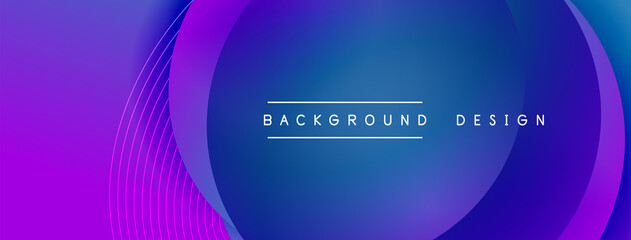 Gradient circles with shadows. Vector techno abstract background. Modern overlapping forms wallpaper background, design template