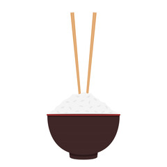 japan cup and chopsticks vector. wallpaper. free space for text. japan cup symbol. rice in the cup.