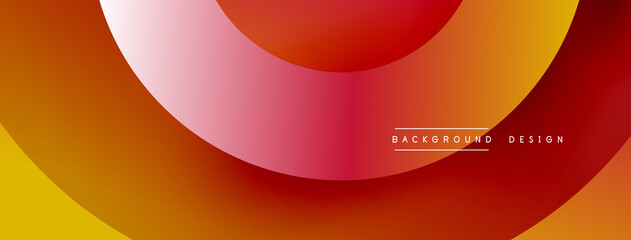 Abstract overlapping lines and circles geometric background with gradient colors