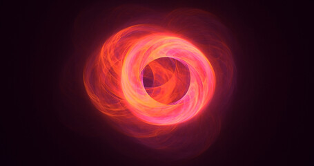 3D rendering abstract multicolor fractal light background