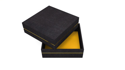 black leather box