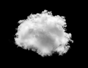 white clouds isolated on black background