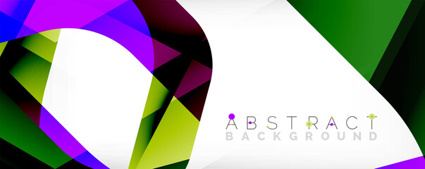 Obraz premium Minimal abstract background - color overlapping shapes on white with shadow lines. Vector Illustration For Wallpaper, Banner, Background, Landing Page