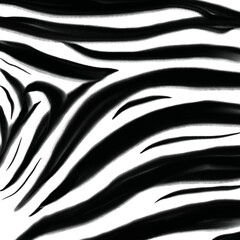Zebra Pattern Background Hand Drawn Illustration	