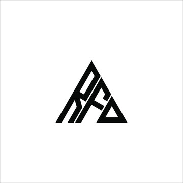 RFD letter logo creative design. RFD unique design
