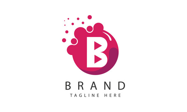 point letter b logo. b vector letter design for company.