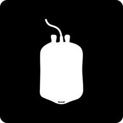 Blood Bag Icon Flat Vector Illustration
