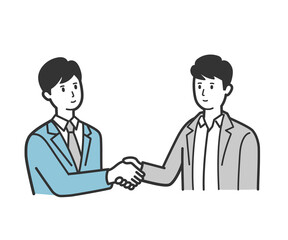 握手している男性