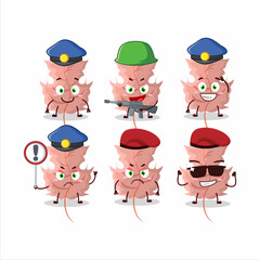 A dedicated Police officer of oak pink leaf mascot design style