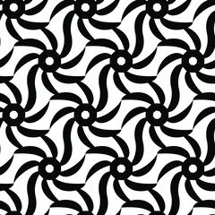 Seamless vector abstract pattern. 10 eps background with repeat elements. Black and white wallpaper for design, fabric, textile, cover, wrapping.