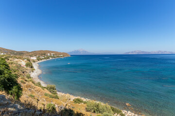 Fototapeta na wymiar Faros (and around) with its beautiful beaches, Ikaria Island Greece