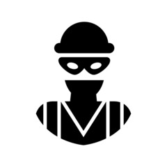 burglar icon or logo isolated sign symbol vector illustration - high quality black style vector icons
