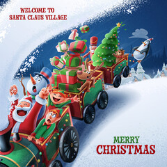 SANTA CLAUS ON THE TRAIN DIRECT TO THE VILLAGE - 451548309