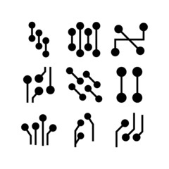 circuit icon or logo isolated sign symbol vector illustration - high quality black style vector icons
