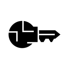digital key icon or logo isolated sign symbol vector illustration - high quality black style vector icons
