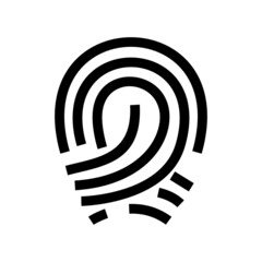 fingerprint icon or logo isolated sign symbol vector illustration - high quality black style vector icons
