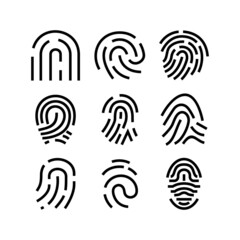fingerprint icon or logo isolated sign symbol vector illustration - high quality black style vector icons
