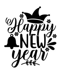 Happy New Year SVG Bundle, Cut Files, Hello 2022 Svg, New Year Decoration, New Year Sign, Silhouette Cricut, Printable Vector, New Year Quote, New Years Bundle SVG Bundle DXF PNG jpeg, New Year's Eve 