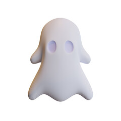 Halloween Ghost 3D Rendering Illustration Element