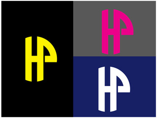Obraz premium Initial HP letter logo.This file Ai+EPS+ JPG