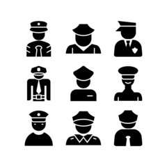 police icon or logo isolated sign symbol vector illustration - high quality black style vector icons
