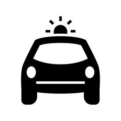police car icon or logo isolated sign symbol vector illustration - high quality black style vector icons
