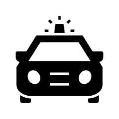 police car icon or logo isolated sign symbol vector illustration - high quality black style vector icons
