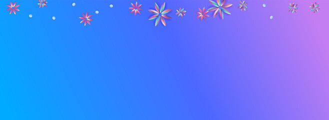Fototapeta na wymiar Light Hibiscus Minimal Blue Panoramic Background.