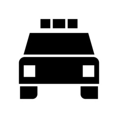 police car icon or logo isolated sign symbol vector illustration - high quality black style vector icons

