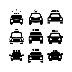 Fototapeta premium police car icon or logo isolated sign symbol vector illustration - high quality black style vector icons 
