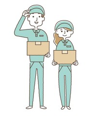 配達員_男女セット