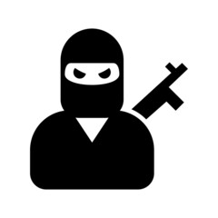 terrorist icon or logo isolated sign symbol vector illustration - high quality black style vector icons
