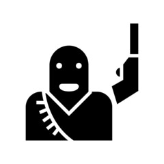 terrorist icon or logo isolated sign symbol vector illustration - high quality black style vector icons
