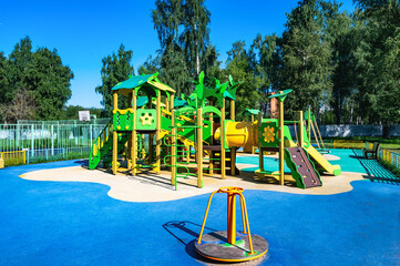 playground to play with a slide and stairs