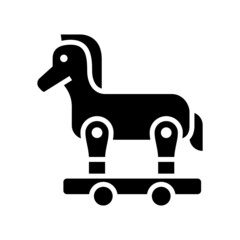 trojan horse icon or logo isolated sign symbol vector illustration - high quality black style vector icons
