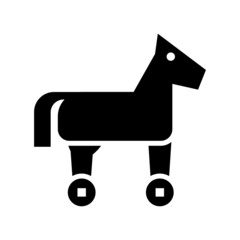 trojan horse icon or logo isolated sign symbol vector illustration - high quality black style vector icons

