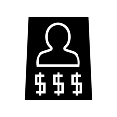 wanted icon or logo isolated sign symbol vector illustration - high quality black style vector icons
