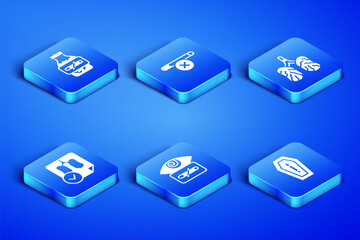 Set Death from smoking, Nicotine gum blister pack, Hypnosis, Lungs x-ray diagnostics, No and Disease lungs icon. Vector